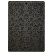 Monogramm Roter Glitzer und Blumendesign Klemmbrett (Rückseite)