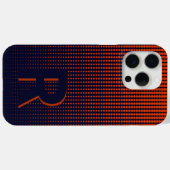 Monogramm Roter Halftone Moderner Anfangsbuchstabe Case-Mate iPhone Hülle (Rückseite (Horizontal))