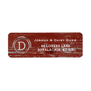 Monogramm Roter Stall Hochzeit von Western auf d