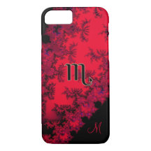 Monogramm-roter und schwarzer