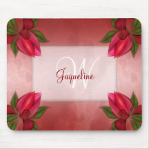 Monogramm-rotes Marmorblumen