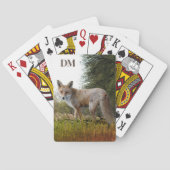 Monogramm-Rotfuchs-Klassik-Spielkarten Spielkarten (Rückseite)