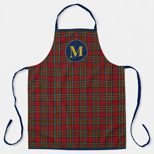 Monogramm Royal Stewart Tartan Scott Schürze (Vorderseite)