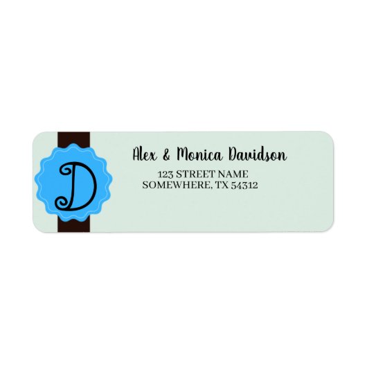 Monogramm-Rücksendeadresse (Vorne)