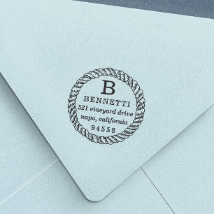 Monogramm-Rücksendeadresse-Briefmarke Permastempel