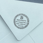 Monogramm-Rücksendeadresse-Briefmarke Permastempel