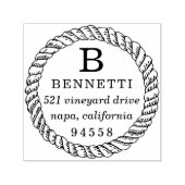 Monogramm-Rücksendeadresse-Briefmarke Permastempel (Design)