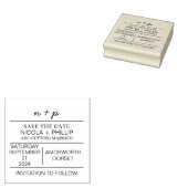 Monogramm-Rücksendeadresse Briefmarke, Selbstfärbu Gummistempel (Stempel)