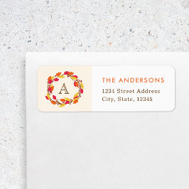 Monogramm-Rücksendeadresse für den Namen der Herbs