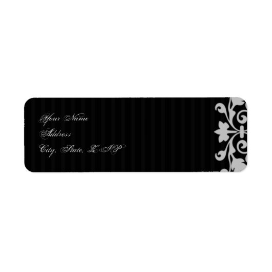 Monogramm-Rücksendeadresse für Gothic-Rahmen (Vorne)