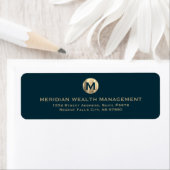 Monogramm-Rücksendeadresse für moderne klassische (Insitu)