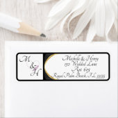 Monogramm-Rücksendeadresse für moderne Paare (Insitu)