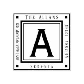 Monogramm-Rücksendeadresse Gummistempel (Prägung)