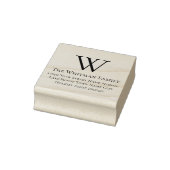 Monogramm-Rücksendeadresse Gummistempel (Stempel)