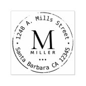 Monogramm-Rücksendeadresse Permastempel (Design)