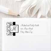 Monogramm-Rücksendeadressen-Aufkleber (Insitu)