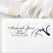 Monogramm-Rücksendeadressen-Aufkleber drehen (Insitu)