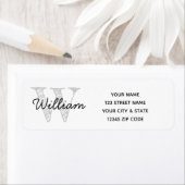 Monogramm-Rücksendeadressen-Aufkleber für personal (Insitu)