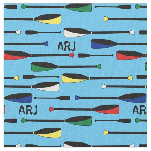 Monogramm-Rudersport-Ruder Stoff (Nahaufnahme)