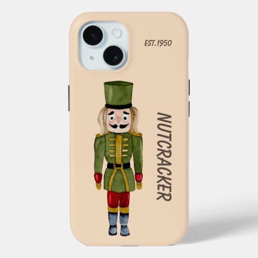 Monogramm ruhender Nutcracker, traditionell rosa Case-Mate iPhone Hülle (Rückseite)