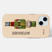 Monogramm ruhender Nutcracker, traditionell rosa Case-Mate iPhone Hülle (Rückseite (Horizontal))