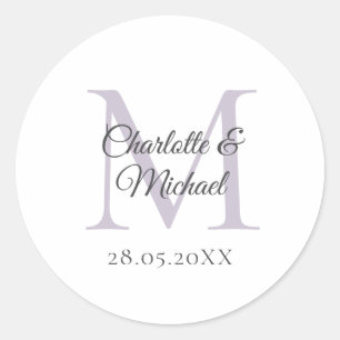Monogramm   runder aufkleber