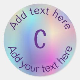 Monogramm Runder Aufkleber