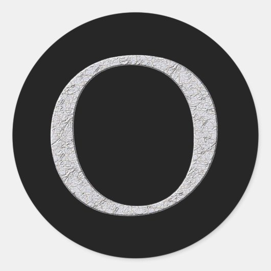 Monogramm Runder Aufkleber (Vorderseite)