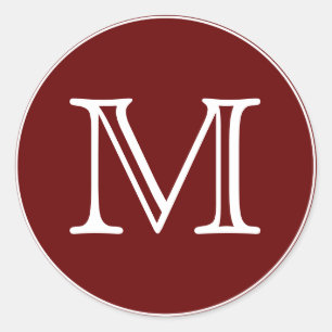 Monogramm Runder Aufkleber