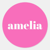 Monogramm Runder Aufkleber (Vorderseite)