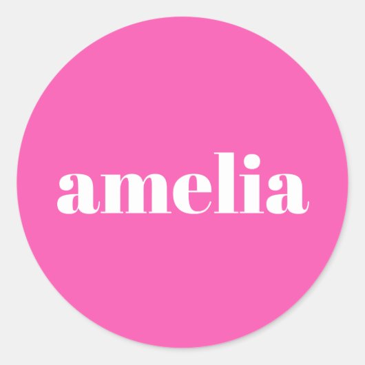 Monogramm Runder Aufkleber (Vorderseite)