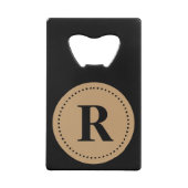 Monogramm Rundkamel braun/schwarz, Dotgrenze Geldkarten Flaschenöffner (Rückseite)