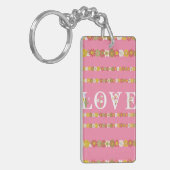 Monogramm Rustic Daisy Floral Schlüsselanhänger (Vorderseite links)
