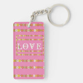 Monogramm Rustic Daisy Floral Schlüsselanhänger (Rückseite)
