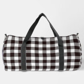 Monogramm rustikal anpassen Kariert Duffle Bag (Rückseite)