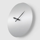 Monogramm rustikal Aquamarin grau Große Wanduhr (Winkel)