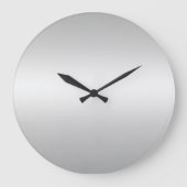 Monogramm rustikal Aquamarin grau Große Wanduhr (Vorderseite)