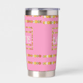 Monogramm rustikale Daisy Floral Liebe Thermobecher (Links)