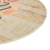 Monogramm rustikale Herbstlaub Schneidebrett (Ecke)