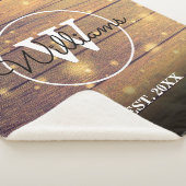 Monogramm rustikale Holzpaneele Sherpadecke (3/4)