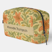 Monogramm rustikale Kraftpapier-Blumenmuster Willi Waschbeutel (Rechte Ecke)
