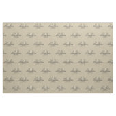 Monogramm rustikale Linen Aussehen mit Herz Stoff (Fat Quarter (45,7 x 55,9 cm))