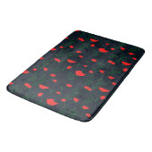 Monogramm Rustikaler Chic Floral Badematte (Schrägansicht)