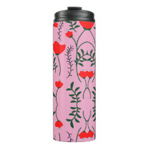 Monogramm Rustikaler Chic Floral Pink