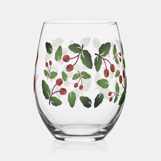 Monogramm rustikaler Fall-Acorns & Oak-Blätter Weinglas Ohne Stiel (Rückseite)