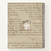 Monogramm rustikaler Gärtner Initial und Name Retr Notizblock (Rückseite)