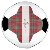 Monogramm Rustikaler Karierter Name Tartan Girly Fußball (Gedreht)