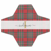 Monogramm Rustikaler Karierter Name Tartan Girly Fußball (Flach)