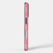 Monogramm rustikales Daisy Floral Pink Case-Mate iPhone Hülle (Rückseite / Rechts)
