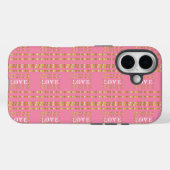 Monogramm rustikales Daisy Floral Pink Case-Mate iPhone Hülle (Rückseite (Horizontal))